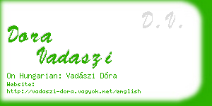 dora vadaszi business card